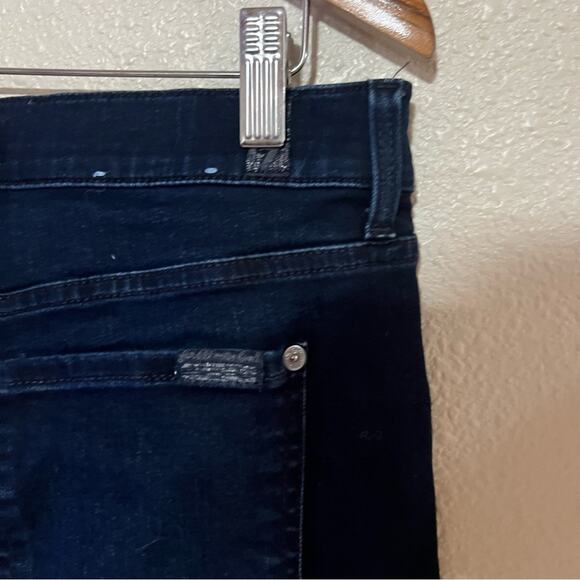 7 for all Mankind 7FAM b(air) the skinny dark blue maternity jeans 29 - Picture 4 of 9